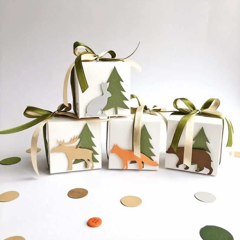 woodland favor boxes