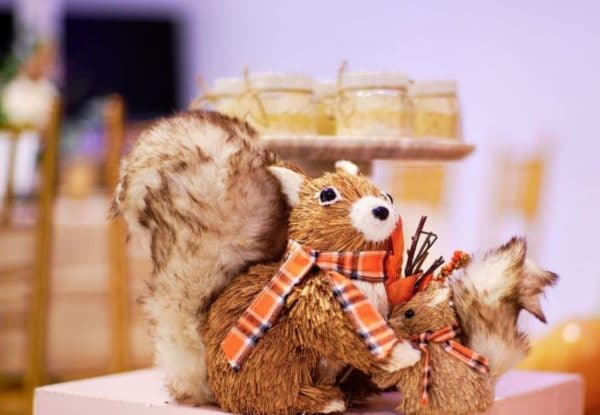 woodland baby shower styling