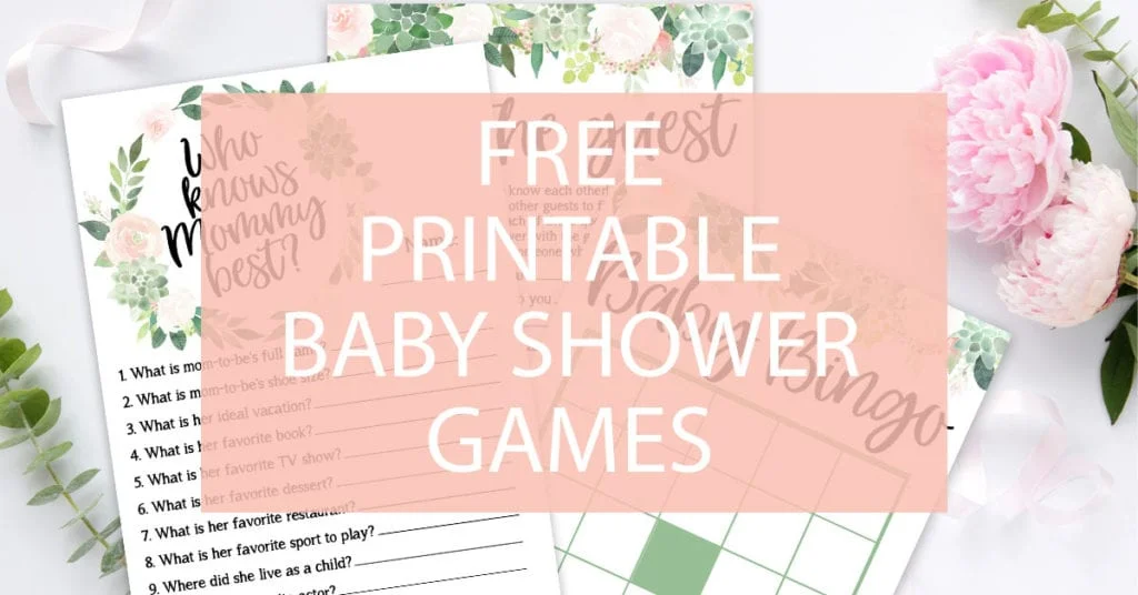 free printable baby shower games