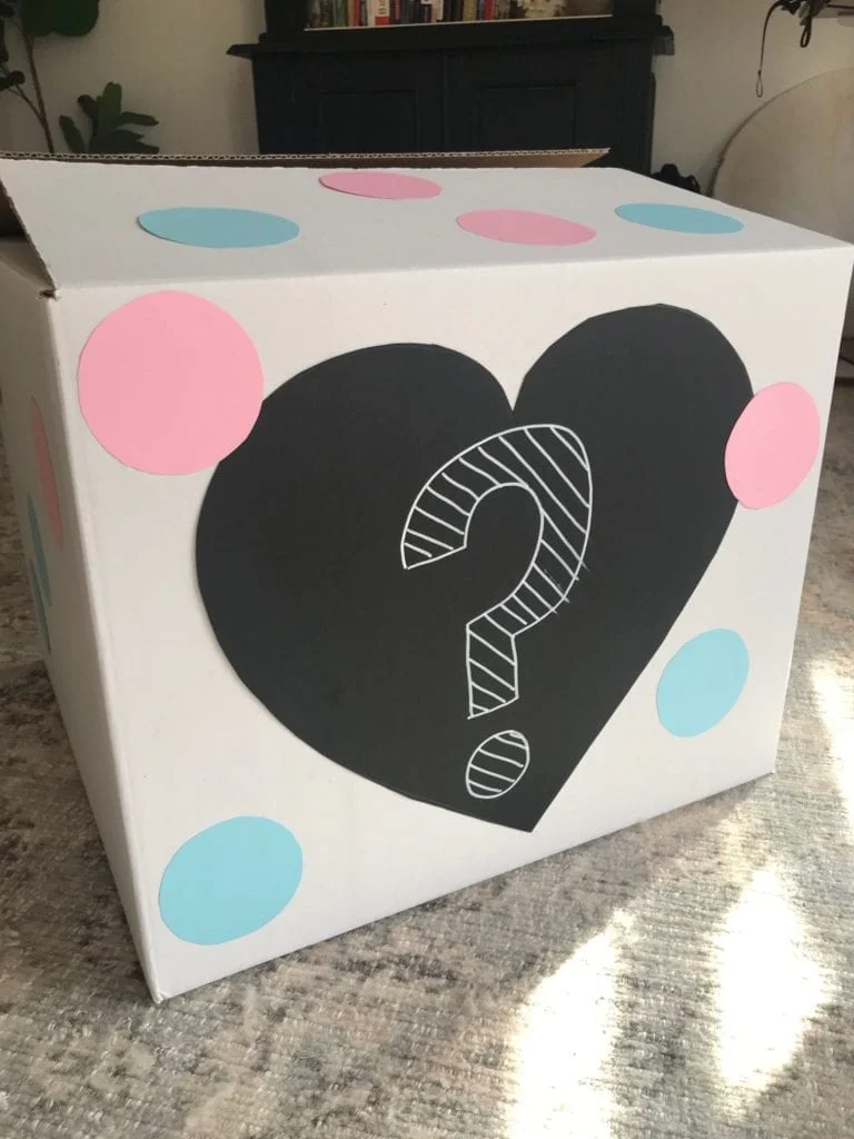 homemade gender reveal box