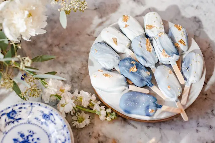 blue baby shower cake pops