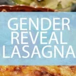 gender reveal lasagna
