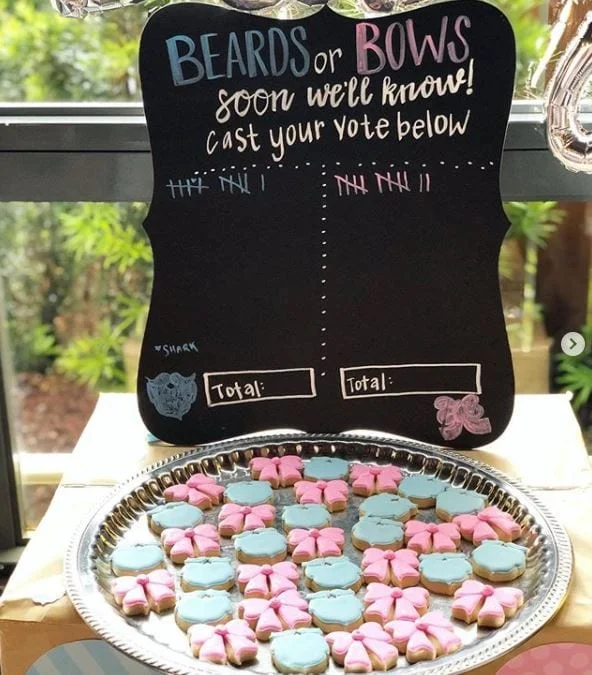 beards or bows gender reveal party