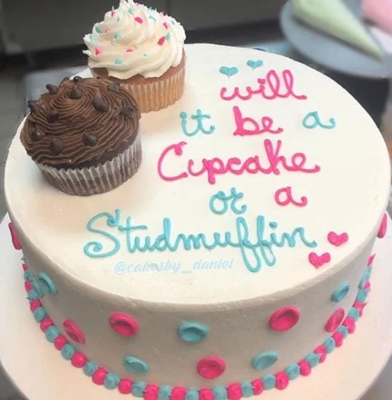 cupcake or stud muffin gender reveal