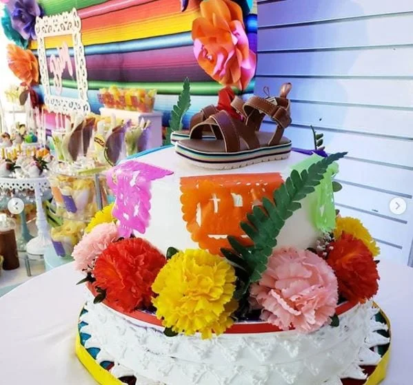 mexican fiesta gender reveal cake