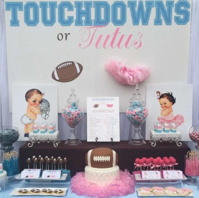 touchdowns or tutus party