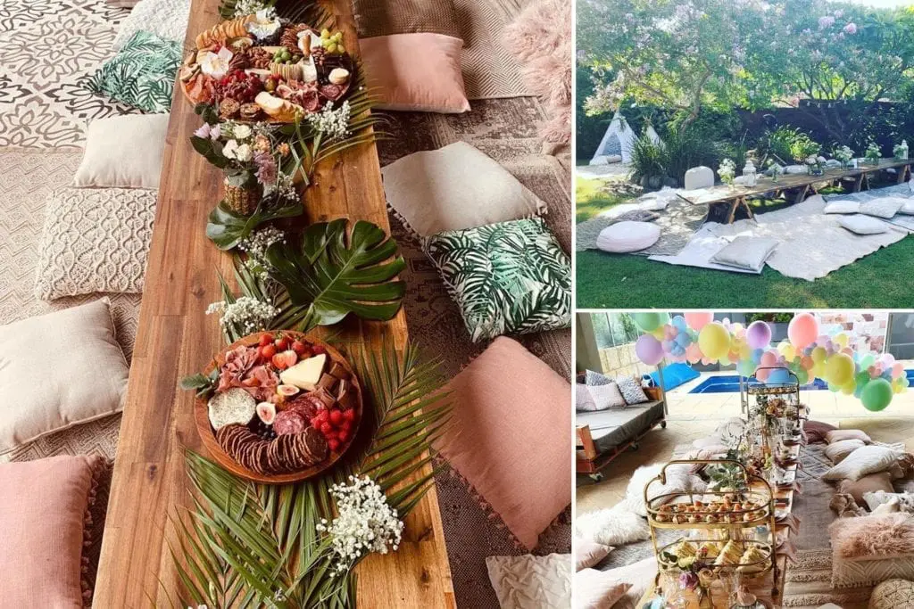 boho picnic sweet 16 birthday party