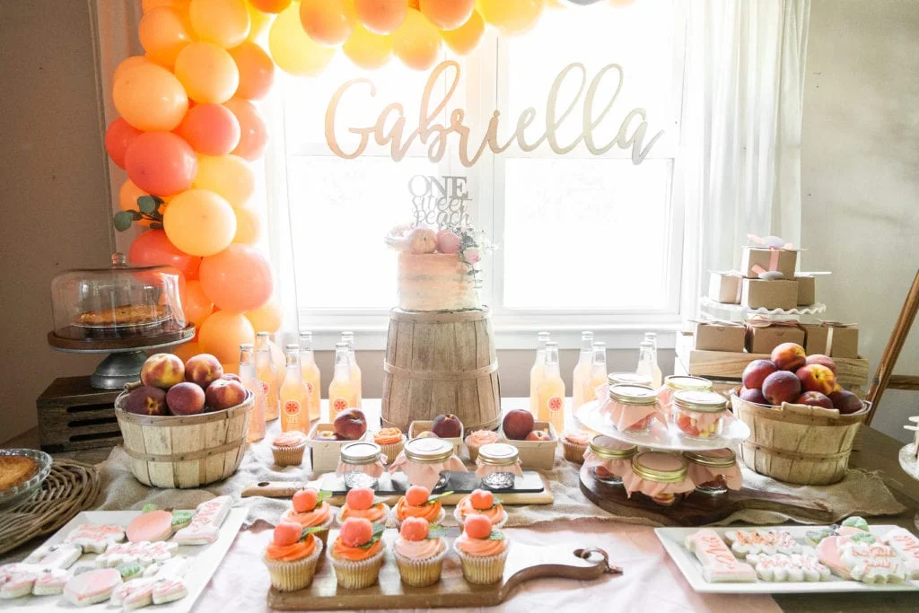 sweet as a peach first birthday