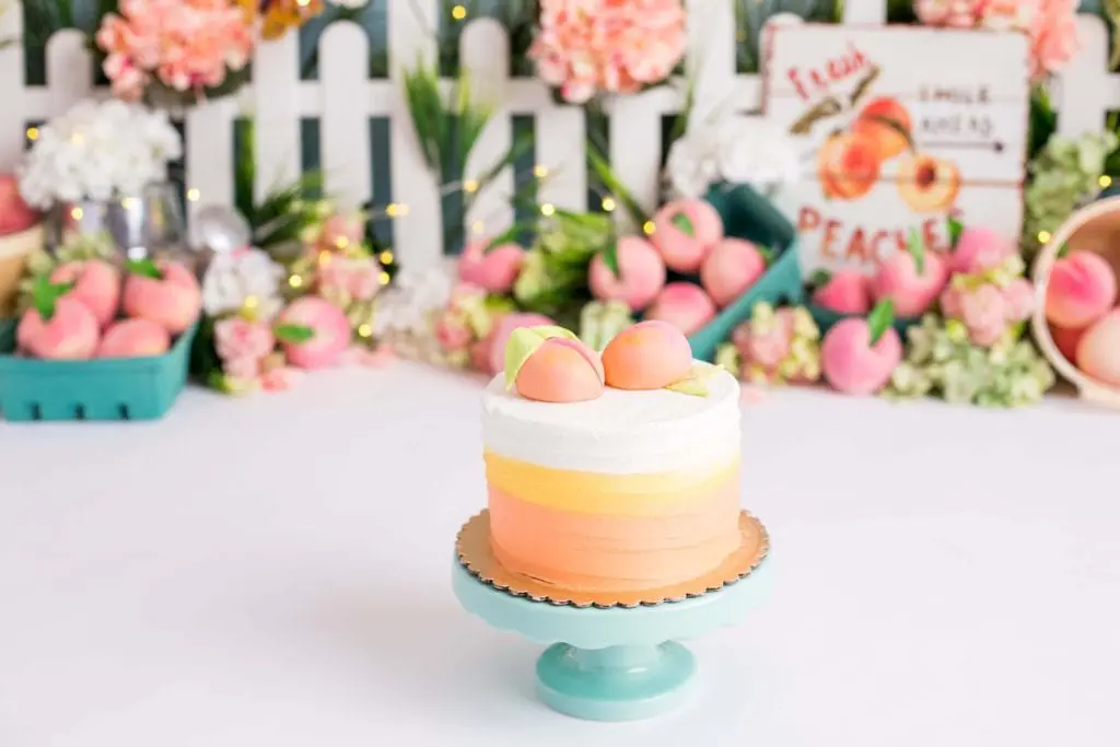sweet as a peach party cake-min