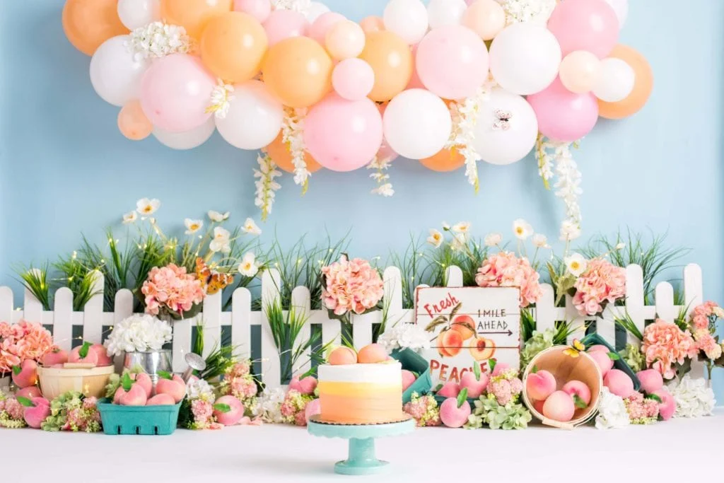 sweet as a peach party decor