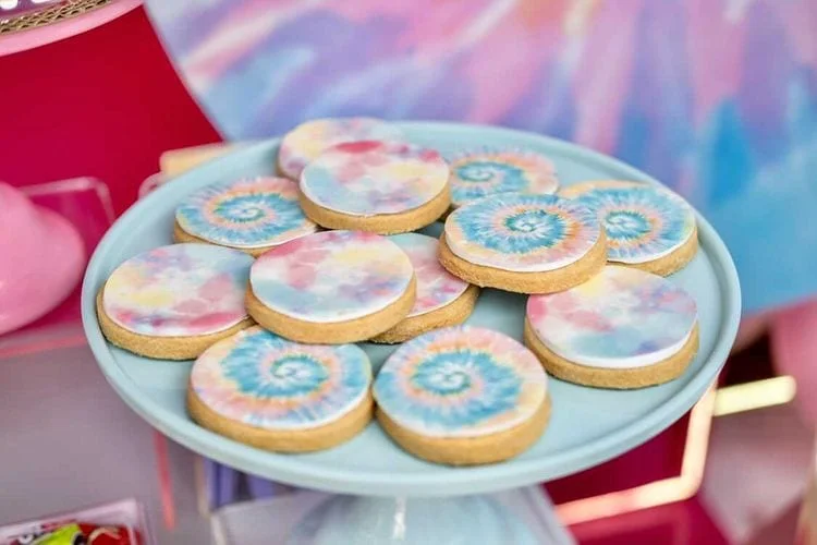 tie dye cookies