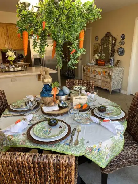 peter rabbit party table