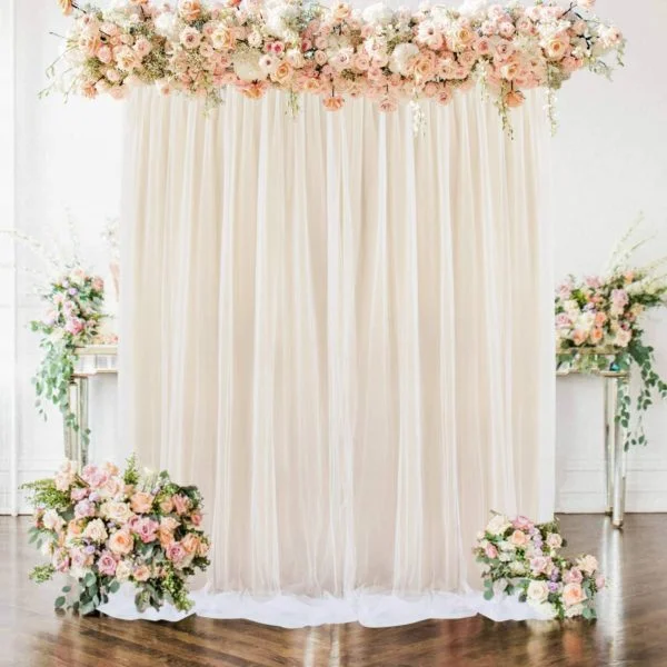 curtain backdrop for baby shower