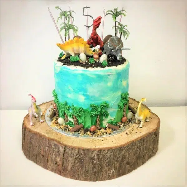 dinosaur themed cake idea
