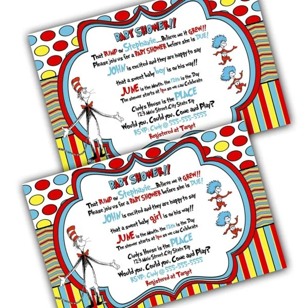 dr seuss baby shower invitations