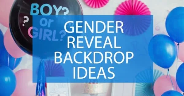 gender reveal backdrop ideas