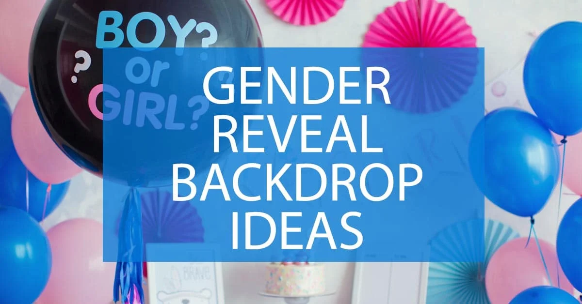 gender reveal backdrop ideas