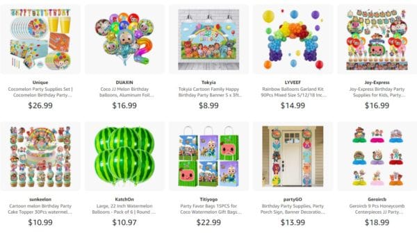 cocomelon party supplies