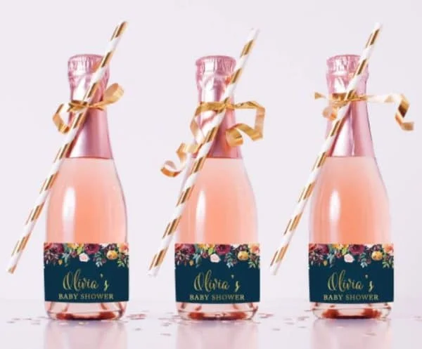 personalized baby shower wine labels