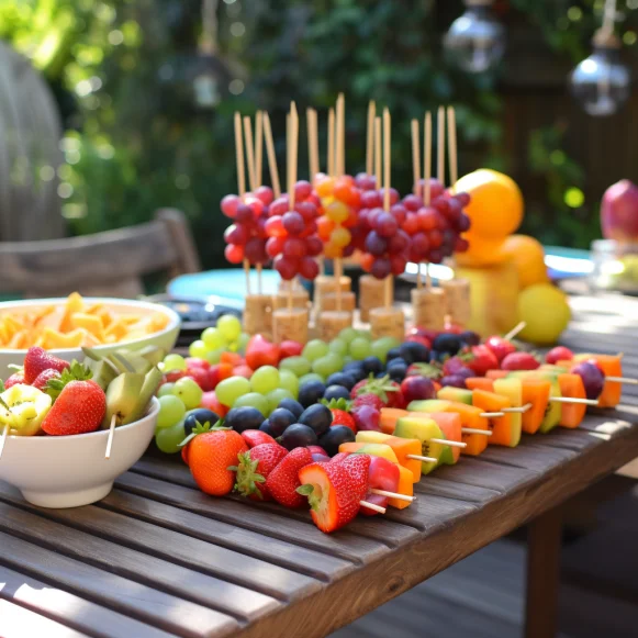 fruit kebabs for childrens party