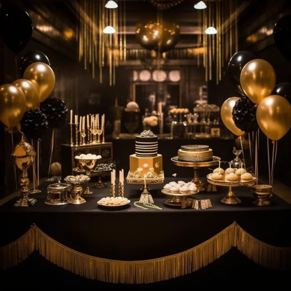 great gatsby themed party table