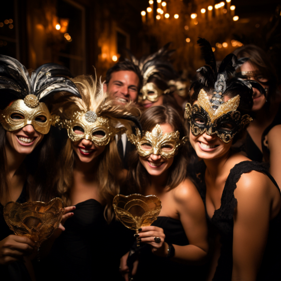 Aztec Princess Masquerade Ball Wand – Black & Gold Feather Mask – Halloween Party Accessory